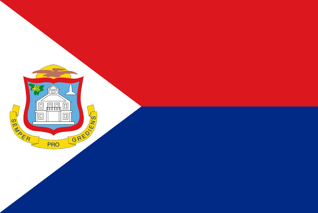 Vlag van het Caribische eiland Sint Maarten